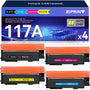 ZIPRINT 117A Toner Set kompatibel für HP Color Laser MFP, 4er-Pack in Schwarz, Cyan, Gelb und Magenta