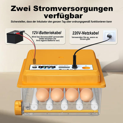 Chalixion Brutautomat vollautomatisch für 16 Eier mit LED Eierleuchte