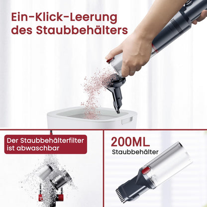SmartAI H5 Handstaubsauger kabellos mit LED-Display, 17 kPa