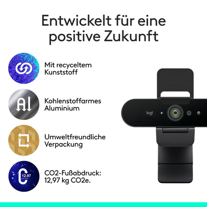 Logitech Brio 4K Webcam für Videokonferenzen - Graphit