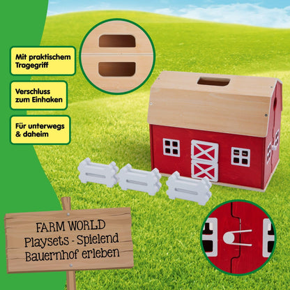 Schleich FARM WORLD Grosser Bauernhof aus Holz, Spielset 42602