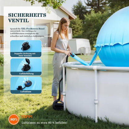 UIRWAY Poolkissen Winter XXL Rund 4m – Für Poolüberwinterung