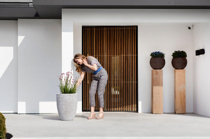 Capi Europe Elegant Rib NL niedrig Blumentopf 46x58 Anthrazit