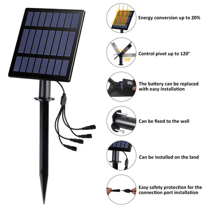 T-SUN Solar Gartenstrahler 4er-Set, LED Solarleuchte warmweiss IP65