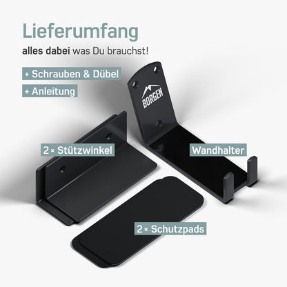 Borgen Fahrrad-Wandhalterung Pedalhalterung, belastbar bis 32 kg