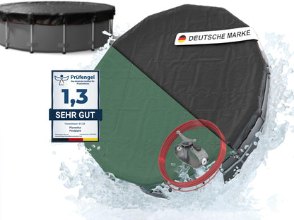 Planenfux Poolabdeckung rund 450 cm – Solar Ganzjährig