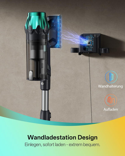 Vexilar V15Max Akku-Staubsauger mit Wischfunktion, 55 kPa, Saphirblau