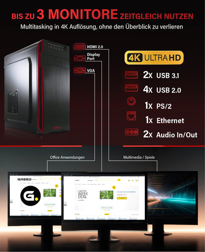 Greed® Ultra V2 Büro & Home Office PC – AMD Ryzen 7 5700G