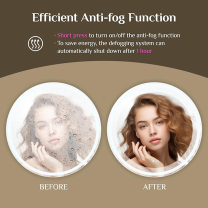 Clevich Runder Badspiegel 60 cm mit LED Beleuchtung dimmbar