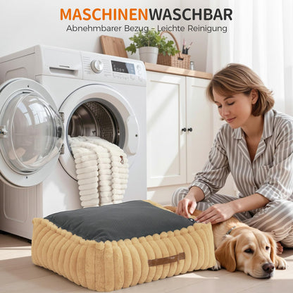Upvilla Hundebett für grosse Hunde, waschbar, dunkelgrau, 92 x 69 cm