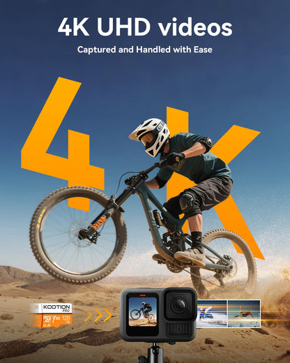 KOOTION Micro SD Karte 128GB microSDXC UHS-I U3 V30 A1 mit SD-Adapter