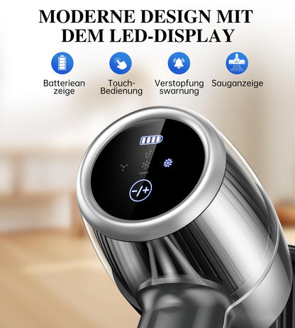 Syntecno VC7211 Akku-Stabstaubsauger kabellos, 350 W, beutellos