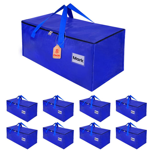 ZFWDSY Umzugstaschen 93 Liter, 8er-Pack, faltbar mit Reissverschluss aus PP-Gewebe