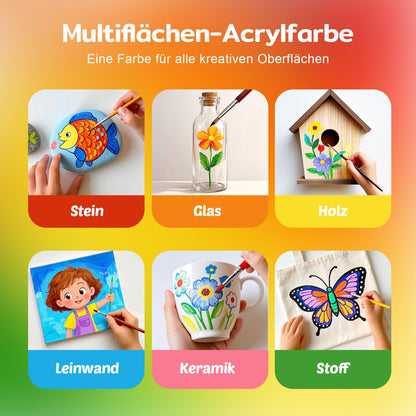 TMOL Acrylfarben Set 14 x 500 ml, wasserdicht und lichtbeständig
