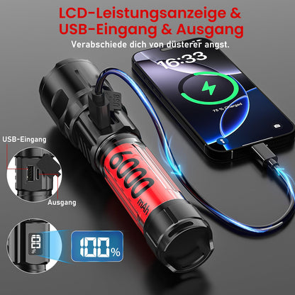 Shadowhawk S1969 LED-Taschenlampe, aufladbar, 500000 Lumen, 2er-Set