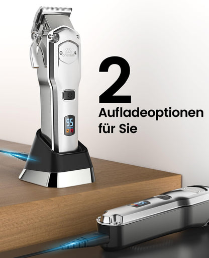 oneisall Hundeschermaschine RFC-676Pro, leise, kabellos, Silber