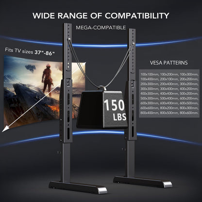AX WABER TV-Ständer höhenverstellbar für 24-86 Zoll, VESA 800x600