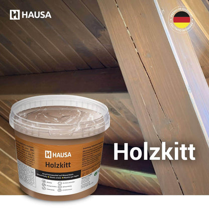 HAUSA Holzkitt Holzspachtelmasse für Reparaturen - 5 kg Kiefer Hell