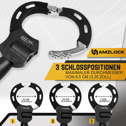 AMZLOCK E-Scooter Schloss AMZ001, 8 mm Kettenschloss, 75 cm