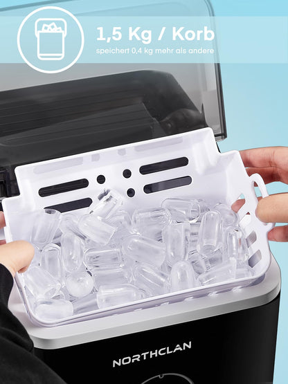 Eiswürfelmaschine Testsieger 2024 – 14kg Geräuscharmer Ice Maker