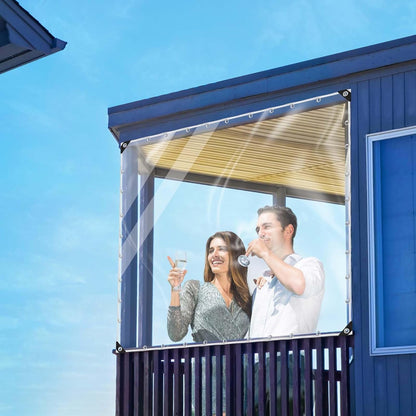 Transparente PVC Abdeckplane mit Ösen, wasserdicht - 2.5x3m