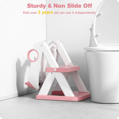 Rabb 1st Toilettenleiter für Kinder, 2-in-1 Toilettensitz mit Treppe