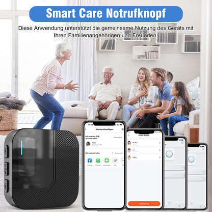 DAYTECH Notrufknopf für Senioren, WiFi Hausnotruf Set mit Armband