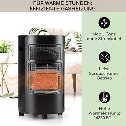 Blumfeldt Terrassenheizer Outdoor-Gasheizstrahler – Schwarz