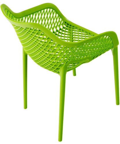 CLP Air XL Stapelbarer Gartenstuhl für Terrasse & Balkon - Grün