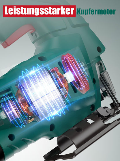 HYCHIKA Stichsäge 800W mit Laserführung und 6 Sägeblättern