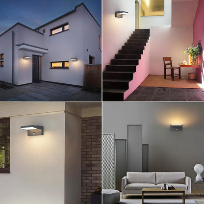 Klighten Aussenwandleuchte 24W Bewegungsmelder Anthrazit Warmweiss