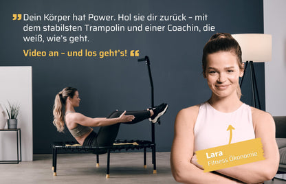 SportPlus Fitness Trampolin Indoor Haltestange Gummiseil 130kg