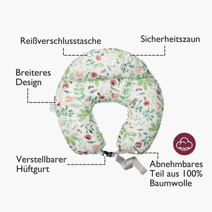 momcozy Stillkissen Gross mit Sicherheitsumrandung - Plante & Wald