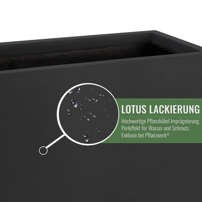 Pflanzwerk Pflanzkübel TUB Anthrazit 30x60x30 cm Fiberglas