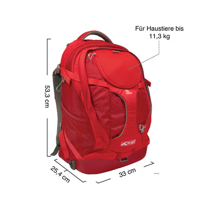 Kurgo G-Train Hunderucksack Rot – Für Haustiere bis 11 kg