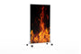 Könighaus Bild Infrarotheizung Standgerät 1200W - Lagerfeuer Motiv. Heizt Räume mit Infrarotwärme.