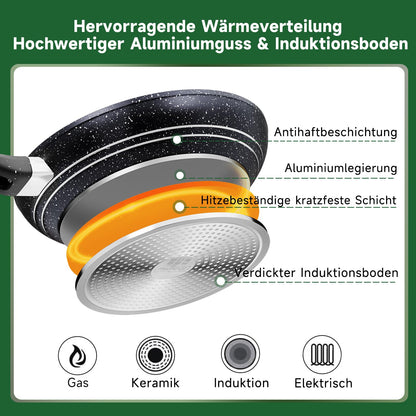 Scheffler Pfannenset Induktion 20/24/28 cm mit Antihaftbeschichtung