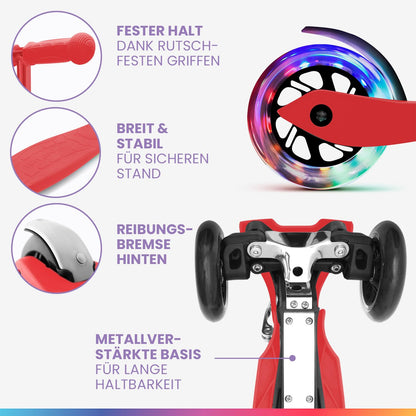 Fun Pro ONE Kinderroller Premium – Faltbar, LED, ab 3 Jahre