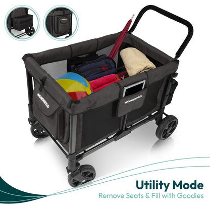 WONDERFOLD W4 Original 4-Sitzer Kinderwagen - Grau