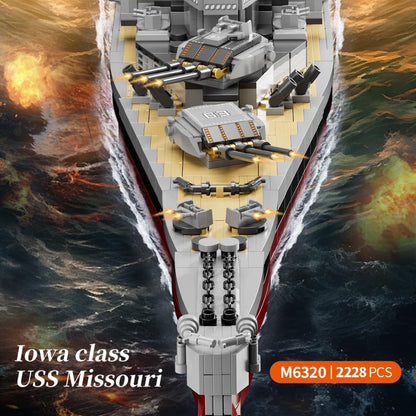 MISINI M6320 USS Missouri Klemmbausteine Schlachtschiff, 2228 Teile