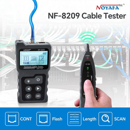 NOYAFA NF-8209 Netzwerkkabeltester mit PoE und Leitungssucher