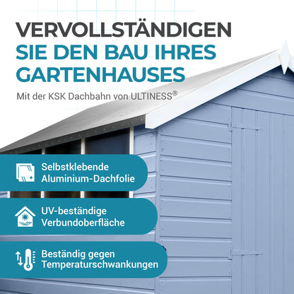 Ultiness KSK Dachbahn Aluminium selbstklebend - Silbergrau 5x1m