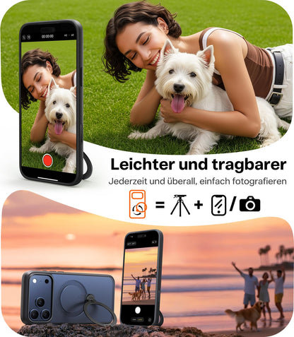 TORRAS Ostand Q3 Spin iPhone 17 Pro Hülle mit 360° Ständer, schwarz