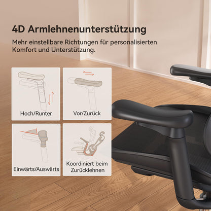SIHOO Doro C300 Ergonomischer Bürostuhl Homeoffice Schwarz