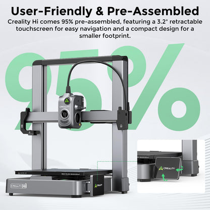 Creality Hi Combo 3D-Drucker – Mehrfarben, 500mm/s, 26x26x30cm