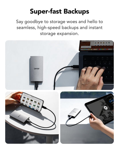 Lexar ES3 externe USB 3.2 Gen2 SSD 2TB - 1050 MB/s