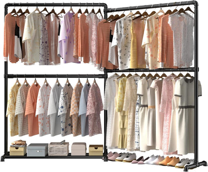 LOEFME Schwerlast Kleiderständer – Klappbar & Freistehend