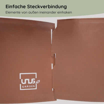 UNUS Garden Kräuterspirale Edelrost, rundes Kräuterbeet, 3 Ebenen