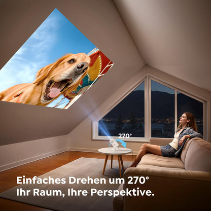 TOPTRO TP2 Mini Beamer – Smart Projektor mit WiFi 6 und Bluetooth