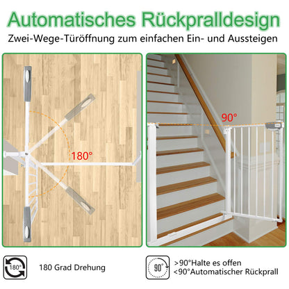 UISEBRT Treppenschutzgitter ohne Bohren, 85-95 cm, weiss